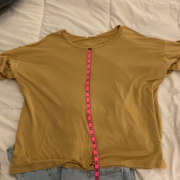 Yellow Ruffle Sleeve Top - Picture 2 of 6